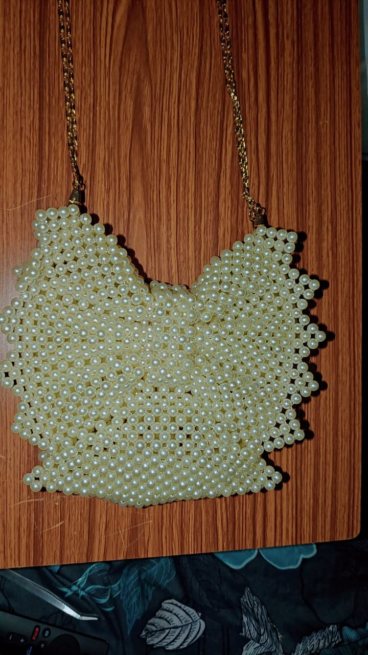 Handcrafted Pearl Bead Bag